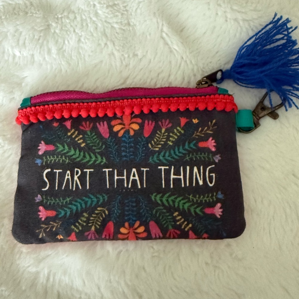 NATURAL LIFE Multicolor Embroidered Pouch